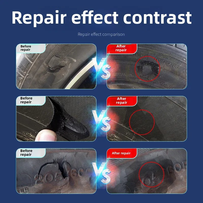 Colle de Réparation de Pneus Noire – Solution Rapide