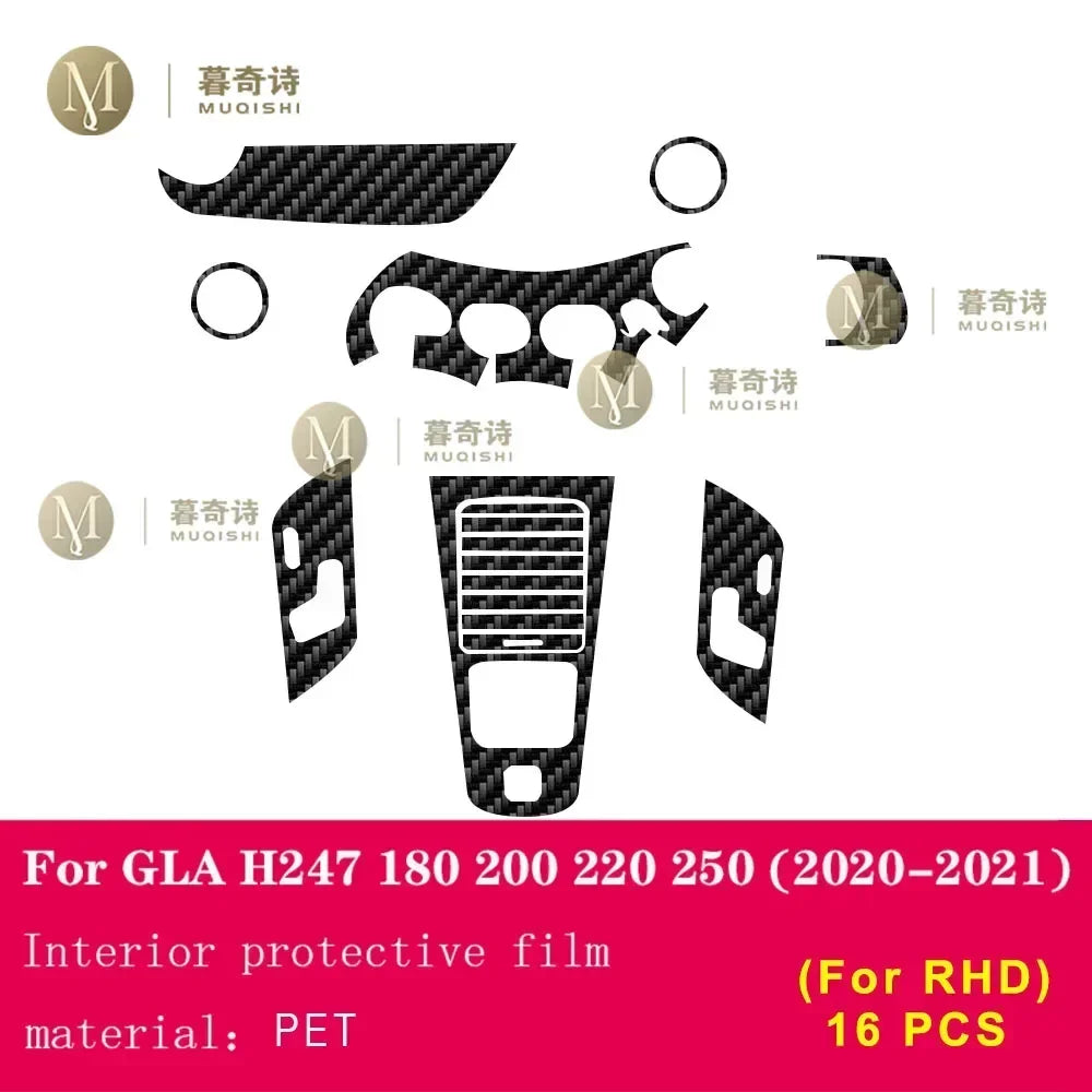Film protecteur carbone 5D intérieur pour Mercedes-Benz