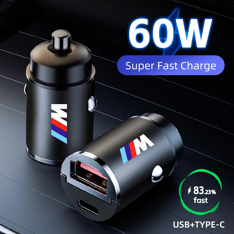 Chargeur de voiture rapide 60W USB Type-C pour BMW