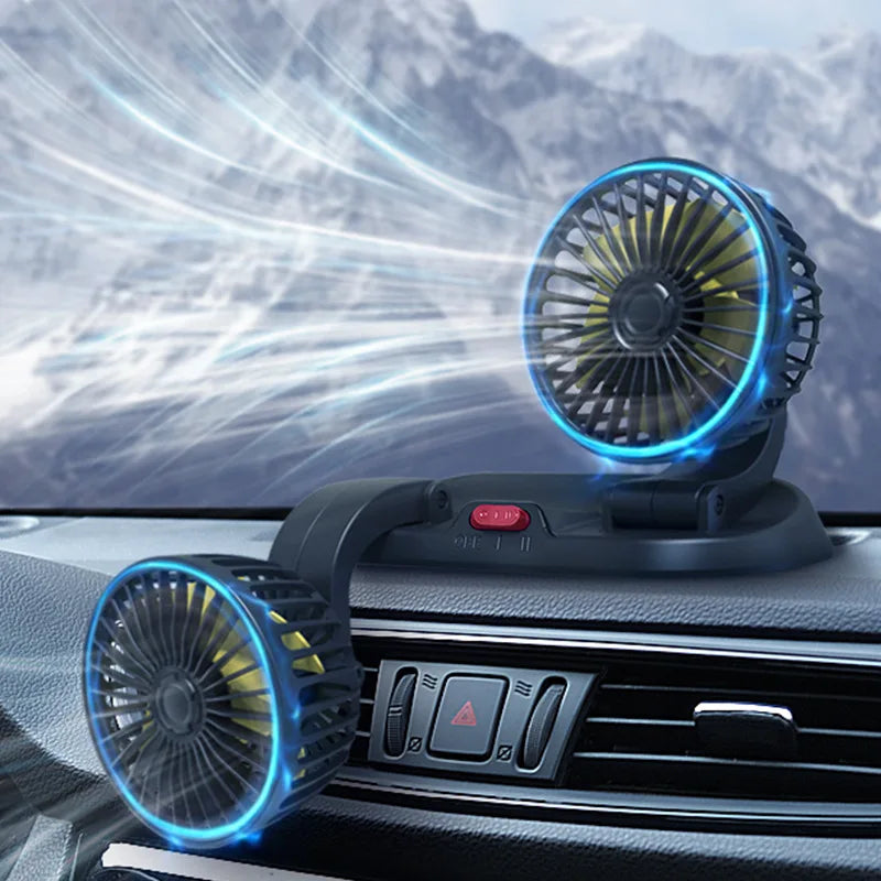 Ventilateur double tête pour voiture