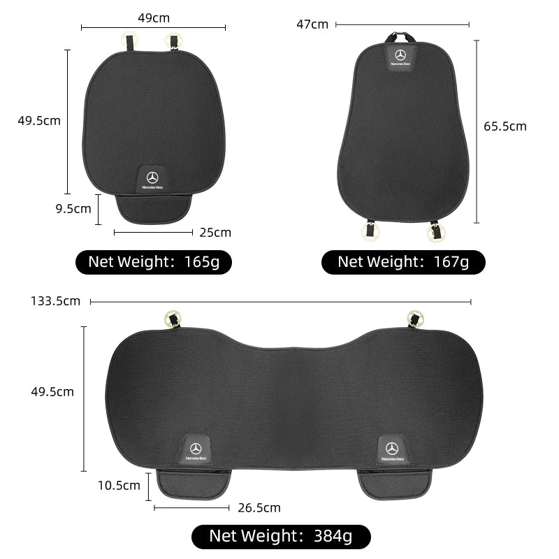 Coussin de siège auto antidérapant en soie glacée pour Mercedes-Benz