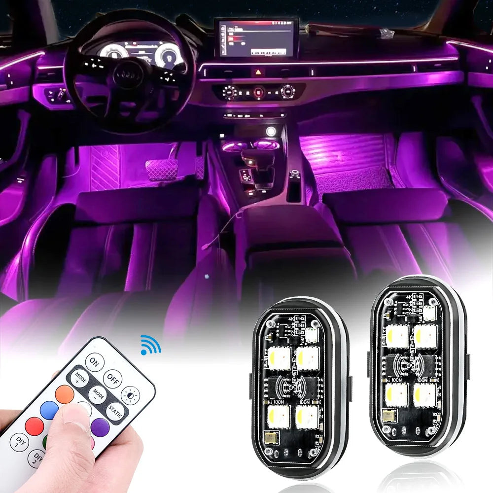 Feux LED sans fil rechargeables pour voiture
