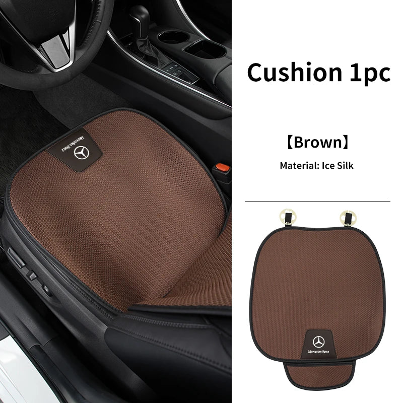 Coussin de siège auto antidérapant en soie glacée pour Mercedes-Benz