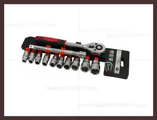 12 Pièces Set de Clés à Douille avec Cliquet Rapide 1/4"