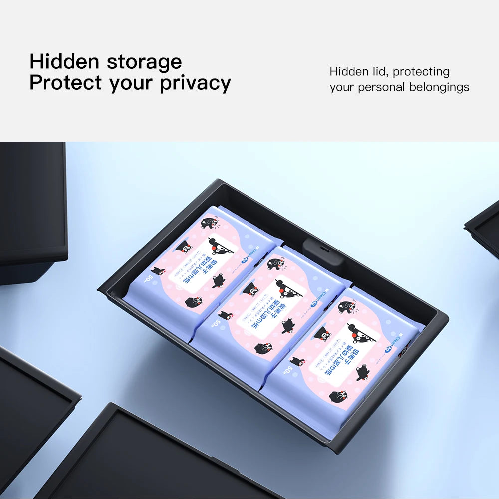 Boîte de rangement cachée sous siège pour Tesla Model Y