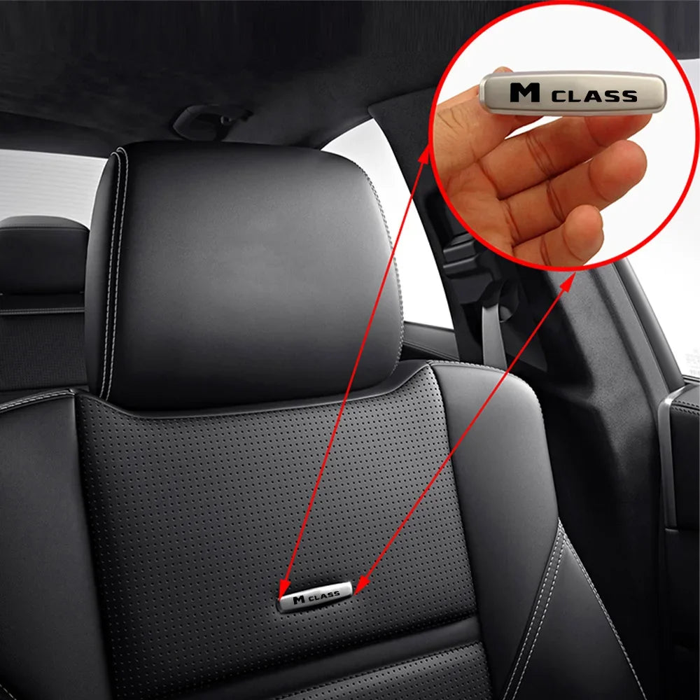 Emblème métallique autocollant pour siège Mercedes-Benz