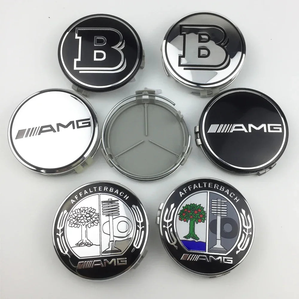4PCS Enjoliveurs de jante 75mm pour Mercedes AMG Apple Tree B