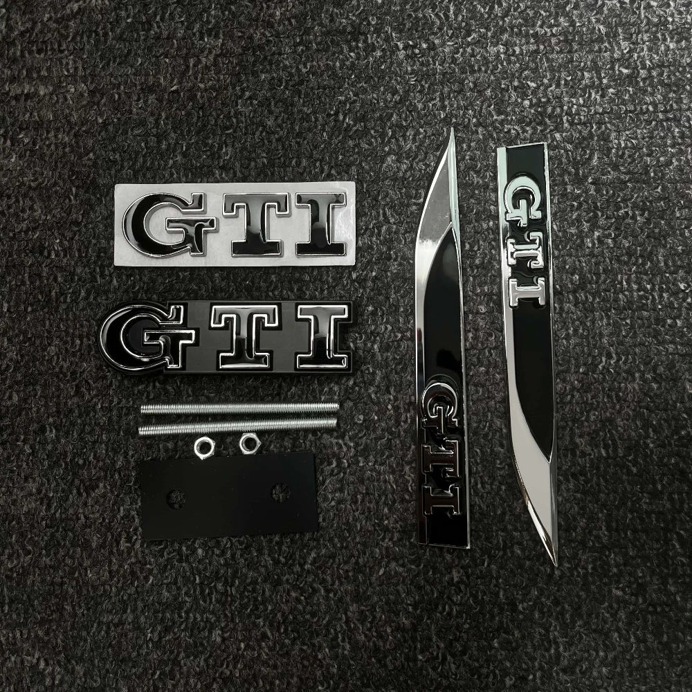 Emblèmes Métal 3D GTI pour VW Golf