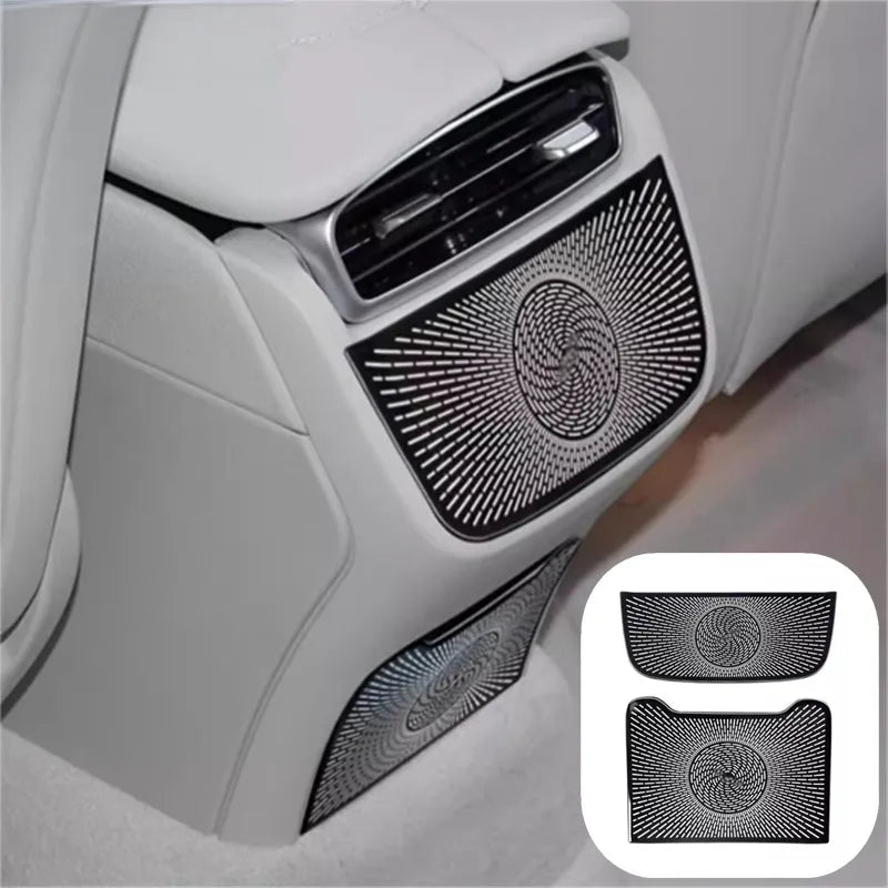 Cache décoratif arrière pour sortie d’air conditionné avec tapis anti-coup