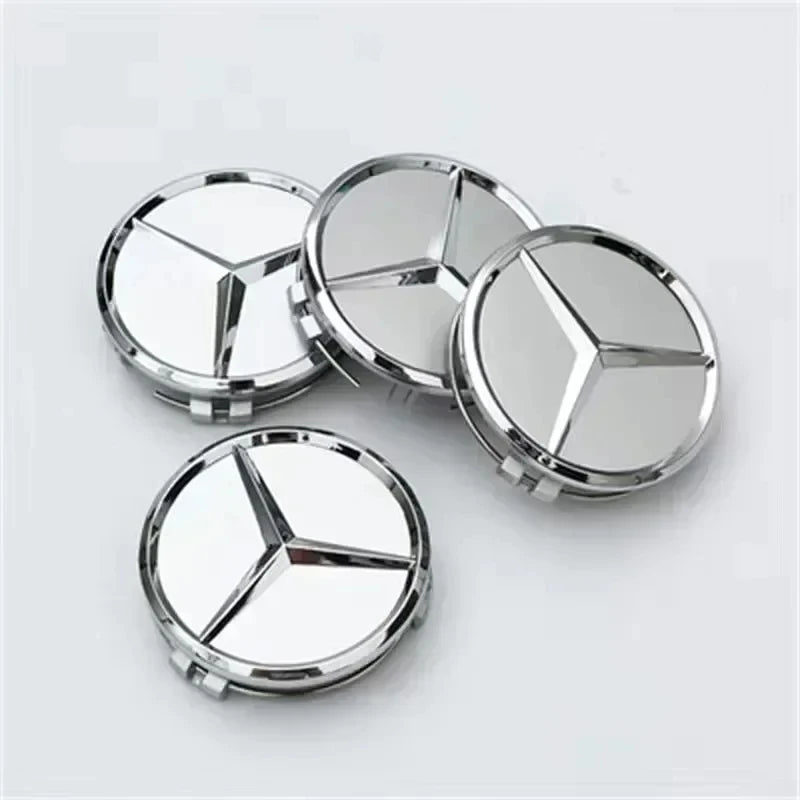 4pcs Enjoliveurs de moyeu 75mm pour Mercedes Benz
