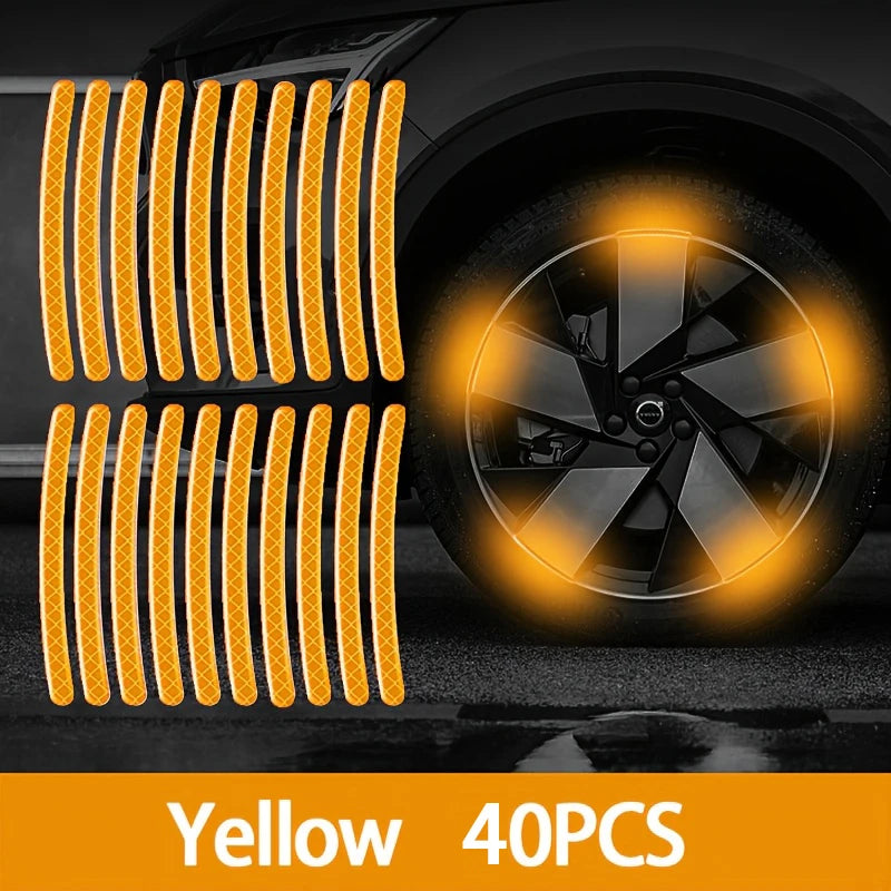 Lot de 40 stickers pour jantes – voiture, moto et vélo