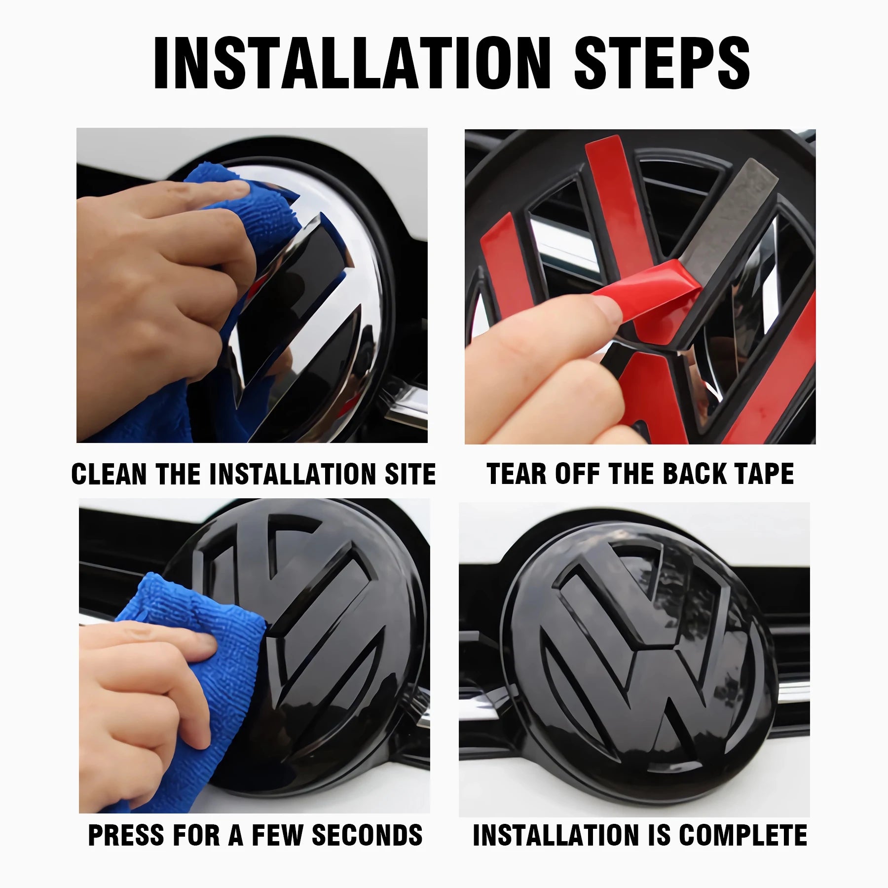 Couvre-logo avant/arrière pour Volkswagen