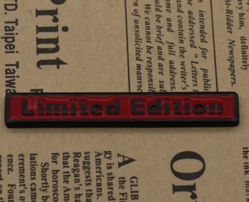 Insigne métallique 3D Limited Edition pour voiture et moto