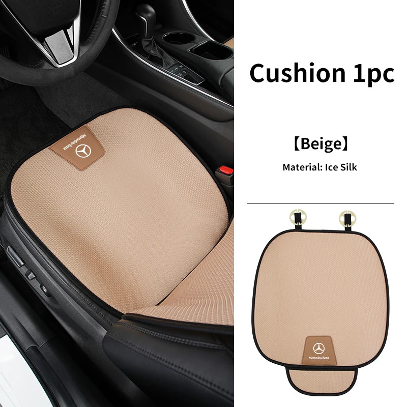 Coussin de siège auto antidérapant en soie glacée pour Mercedes-Benz