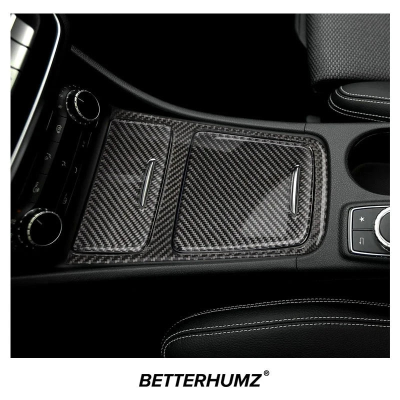 Center Storage Box Panel Trim Ashtray Cover Stickers for Mercedes Benz