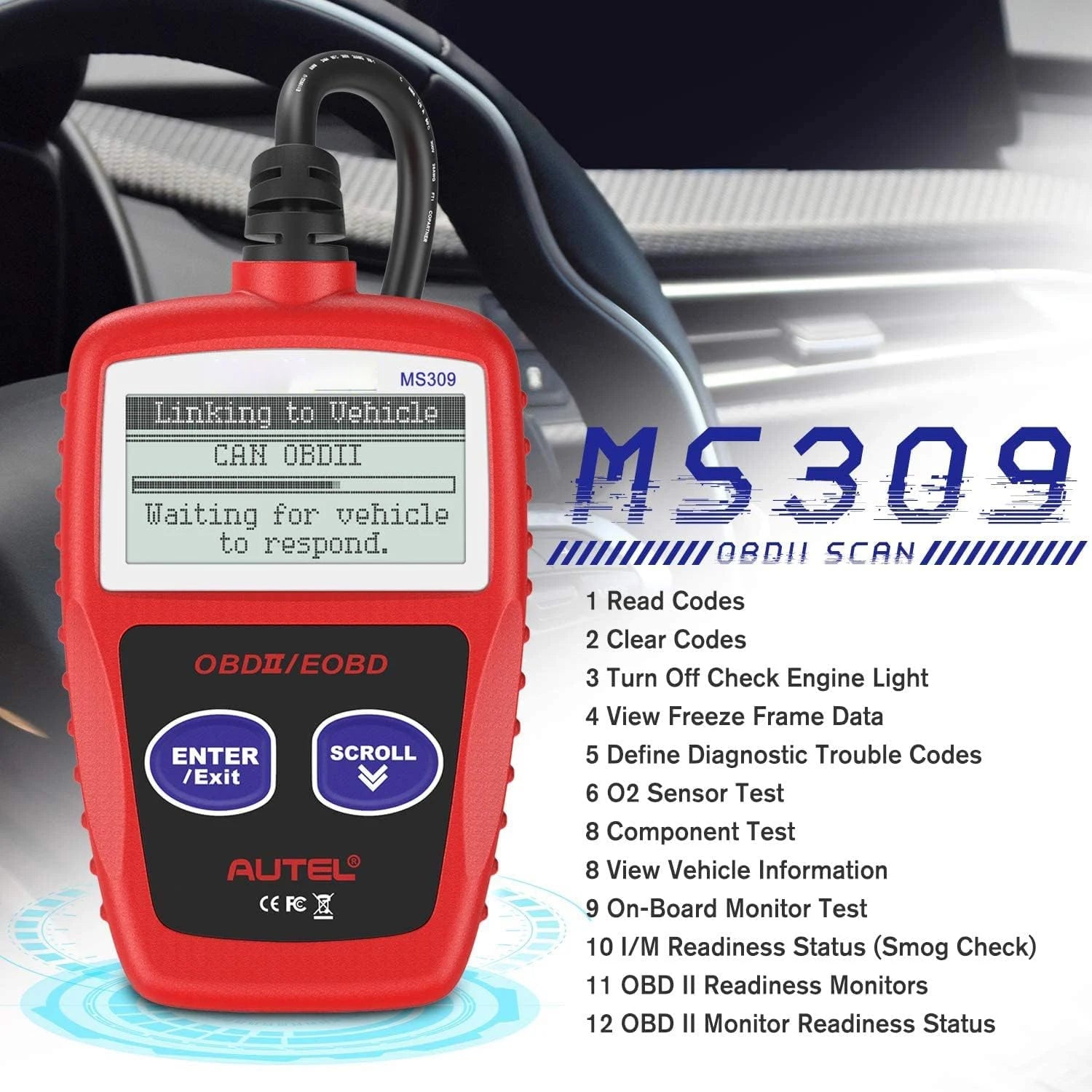 Scanner OBD2 Diagnostic Voiture – Lecteur de Codes Moteur Multilingue