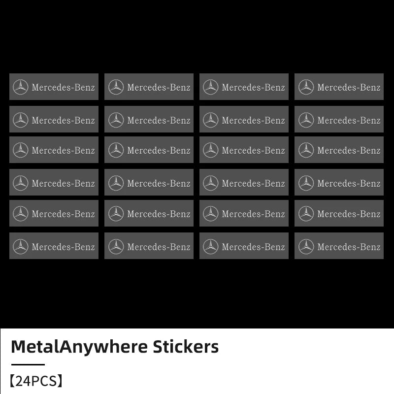 3D Metal Logo Letter Stickers for Mercedes Benz