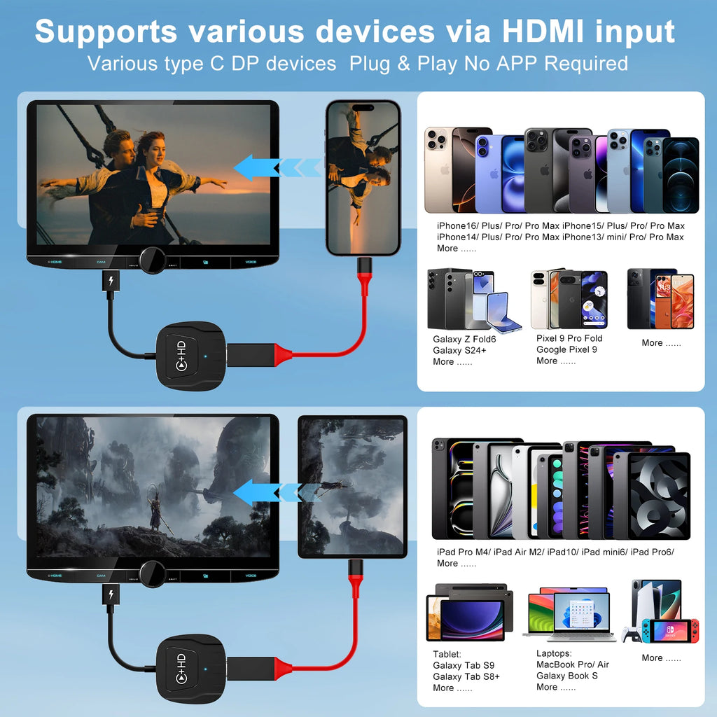 Adaptateur CarPlay Vidéo Sans Fil