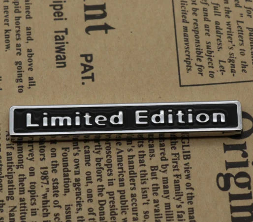 Insigne métallique 3D Limited Edition pour voiture et moto