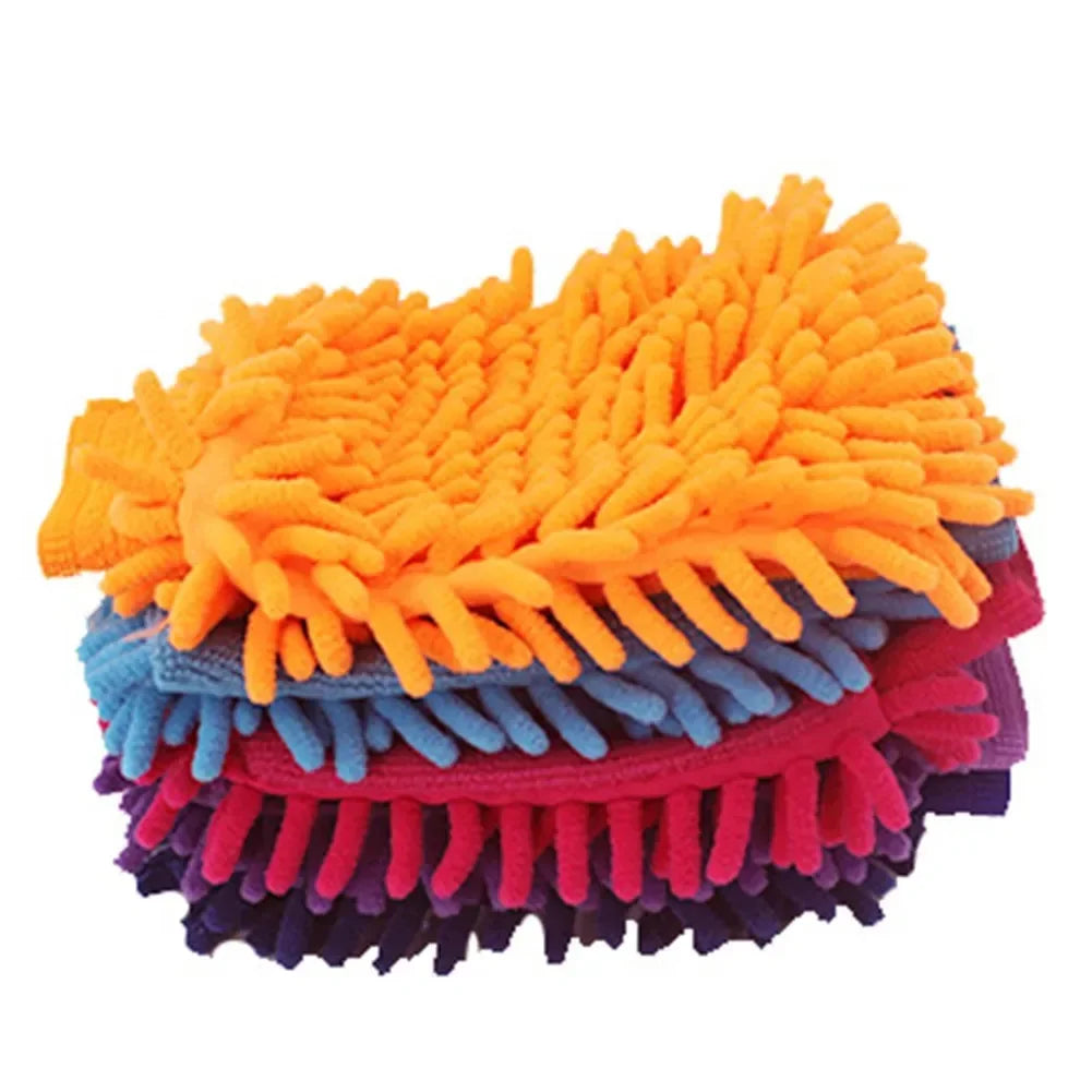 Gant de lavage en microfibre chenille