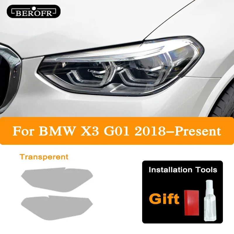 Film protecteur phare avant fumé ou transparent pour BMW