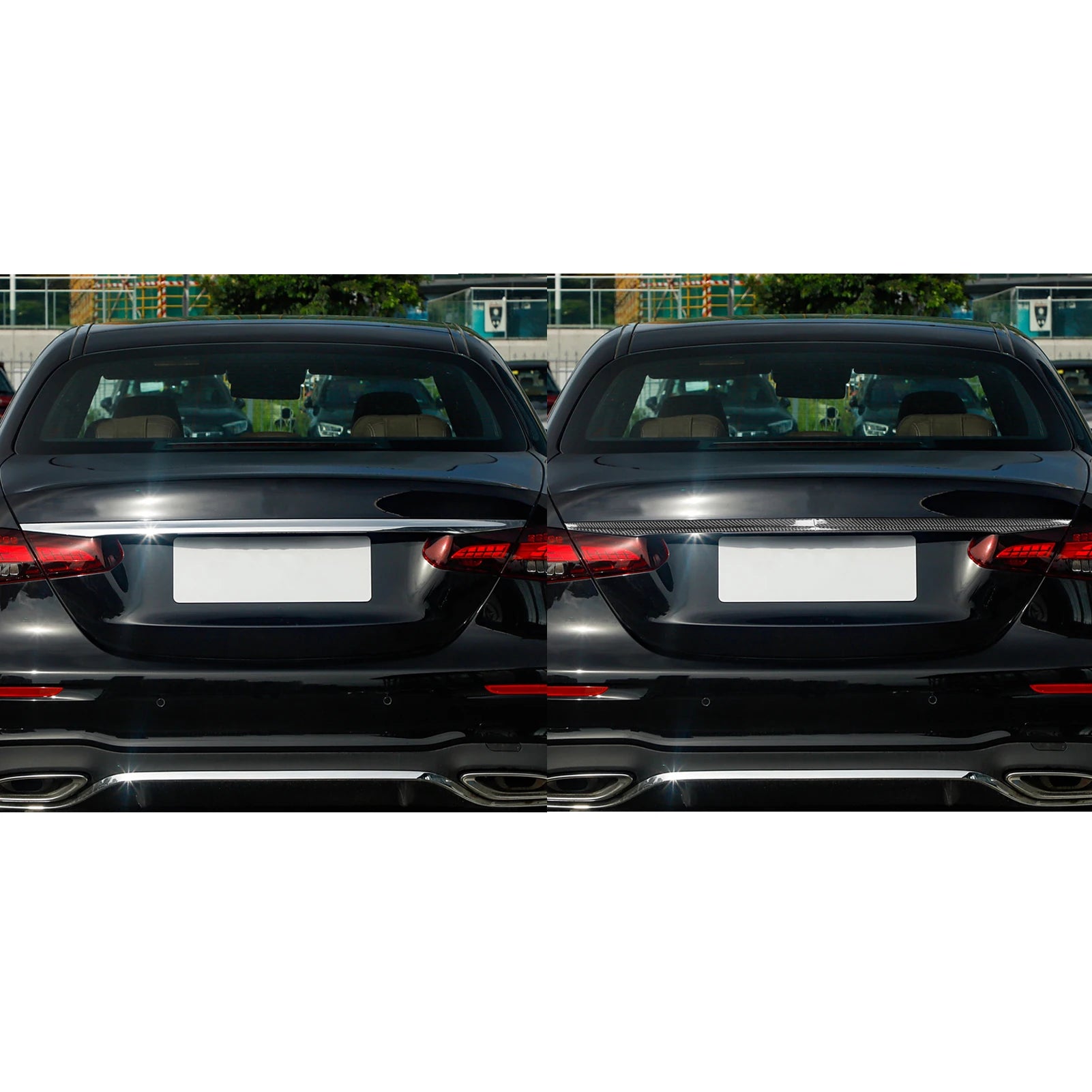 Bande décorative de coffre arrière en fibre de carbone pour Mercedes-Benz