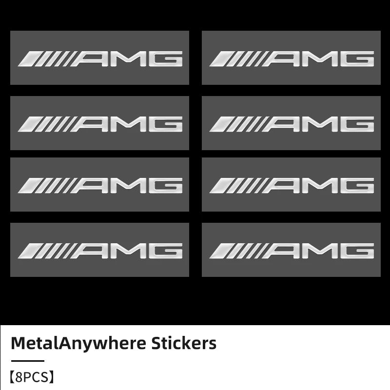 3D Metal Logo Stickers for Mercedes Benz AMG