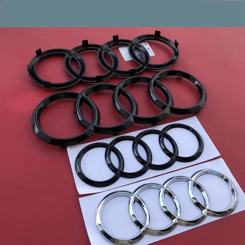 Emblèmes chrome 4 anneaux pour Audi