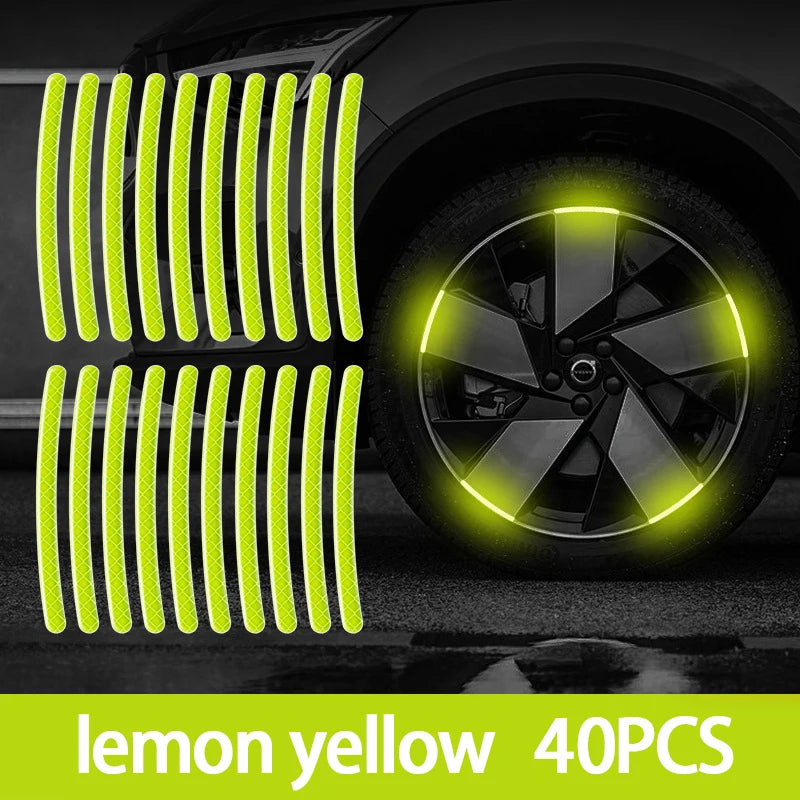 Lot de 40 stickers pour jantes – voiture, moto et vélo