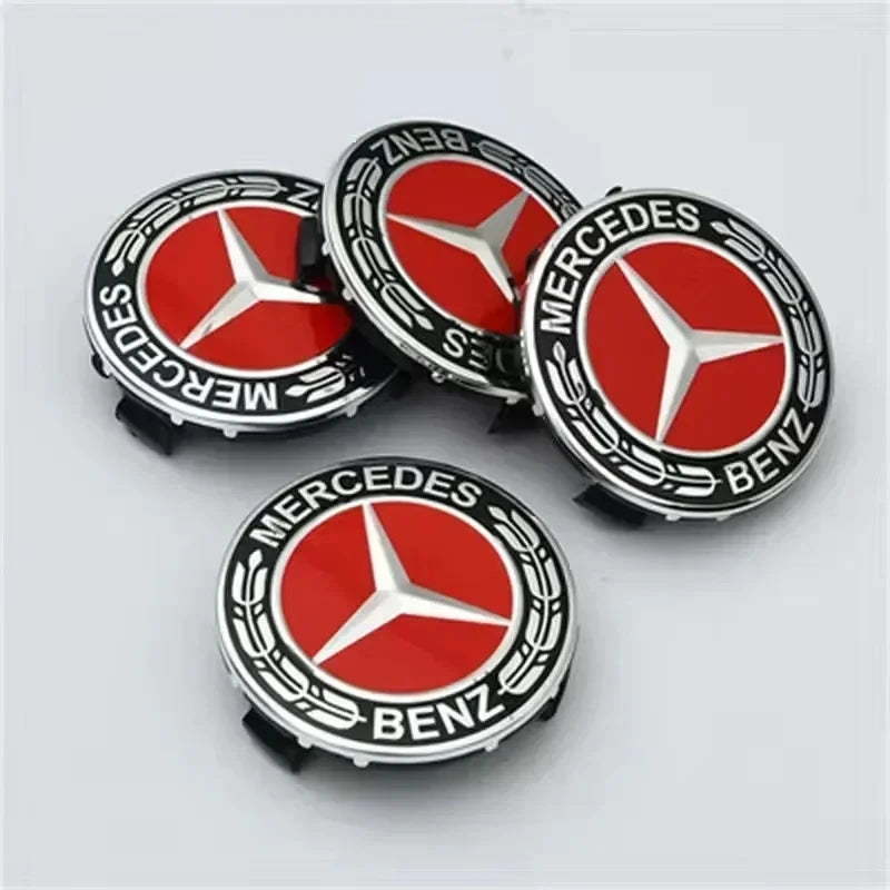 4pcs Enjoliveurs de moyeu 75mm pour Mercedes Benz