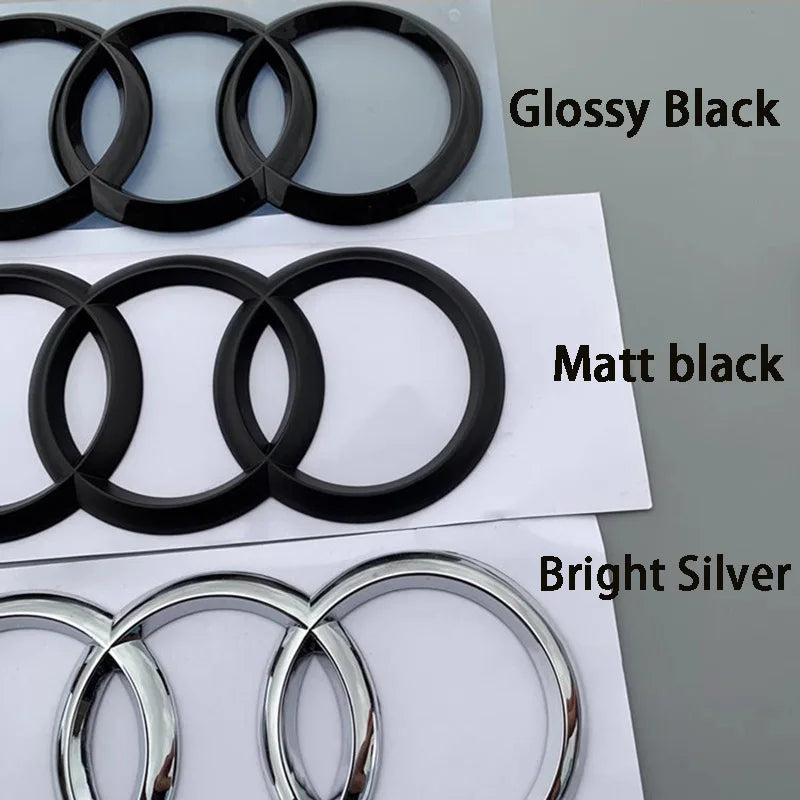 Emblèmes chrome 4 anneaux pour Audi