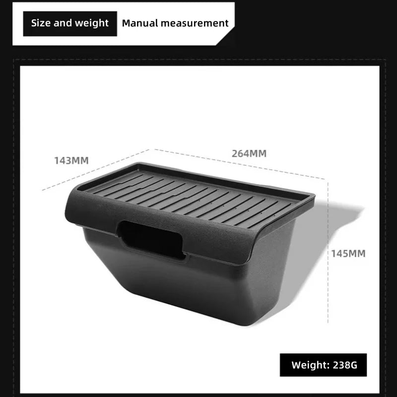 Boîte de Rangement Arrière avec Couvercle Antidérapant pour Tesla Model Y