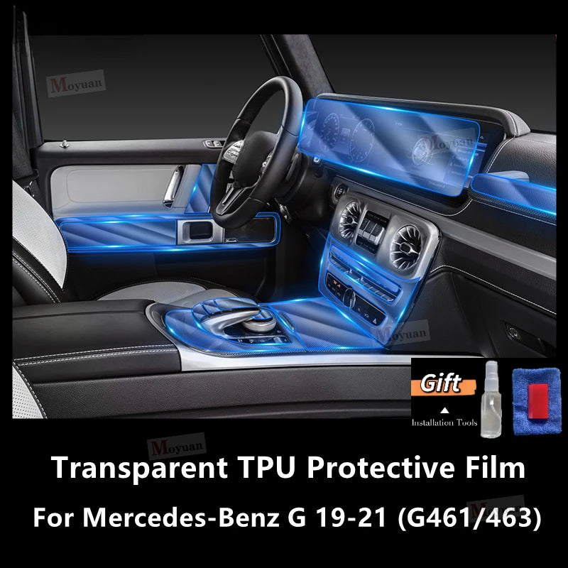 Film protecteur TPU transparent pour intérieur Mercedes-Benz – Protection écran et panneau de navigation