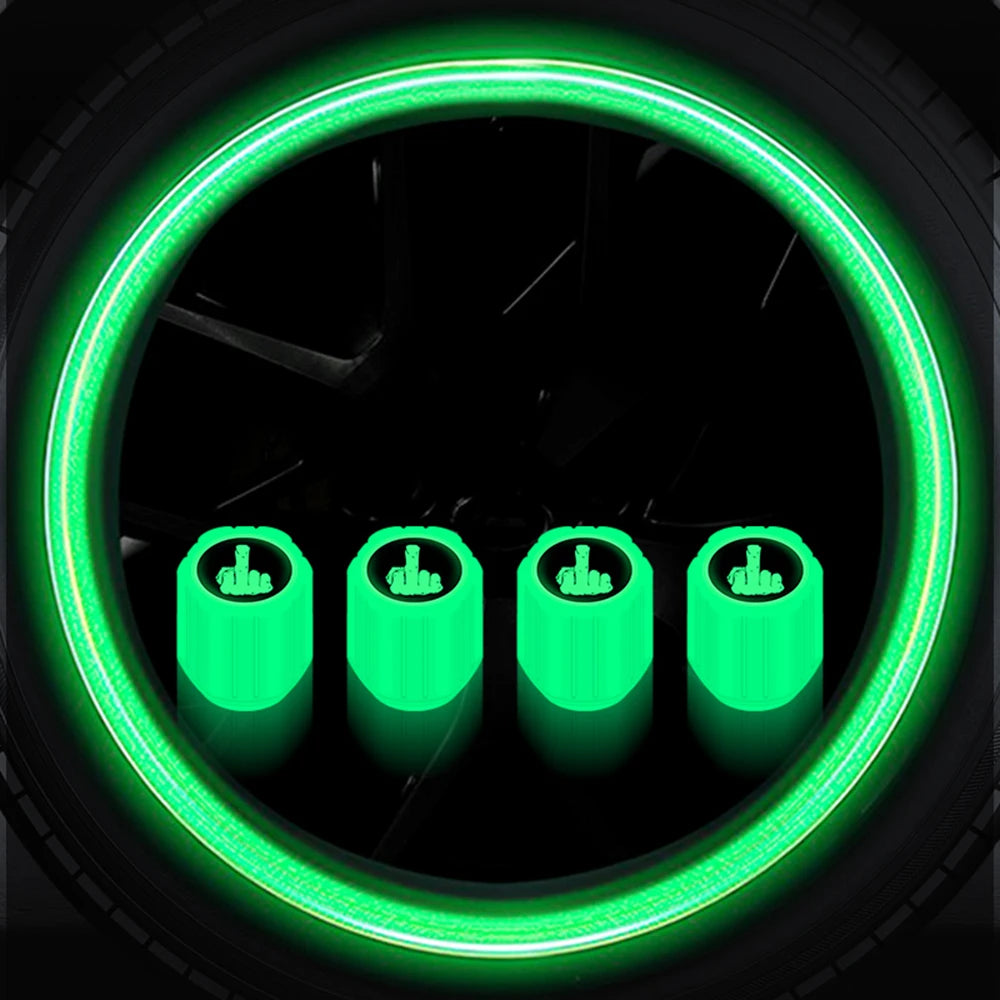 Bouchons de valve lumineux pour pneus (lot de 4)