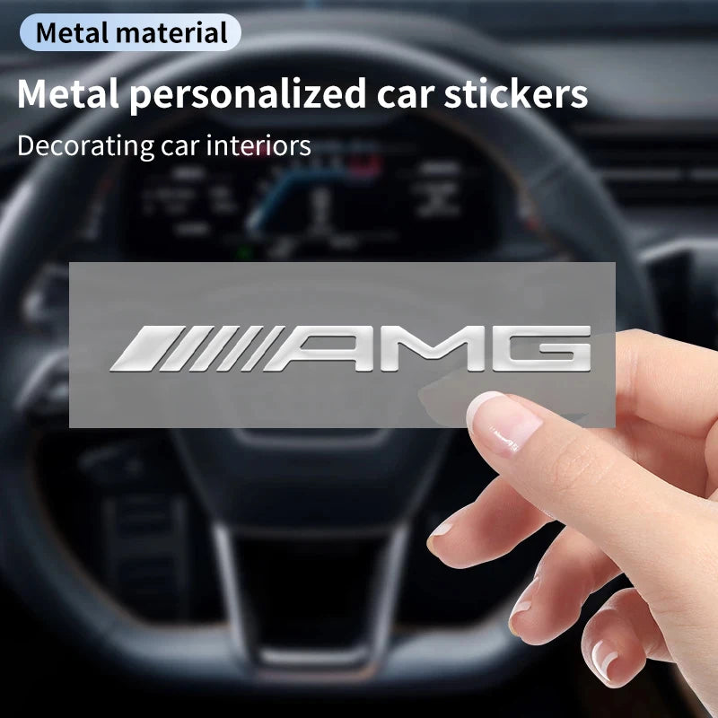 3D Metal Logo Stickers for Mercedes Benz AMG