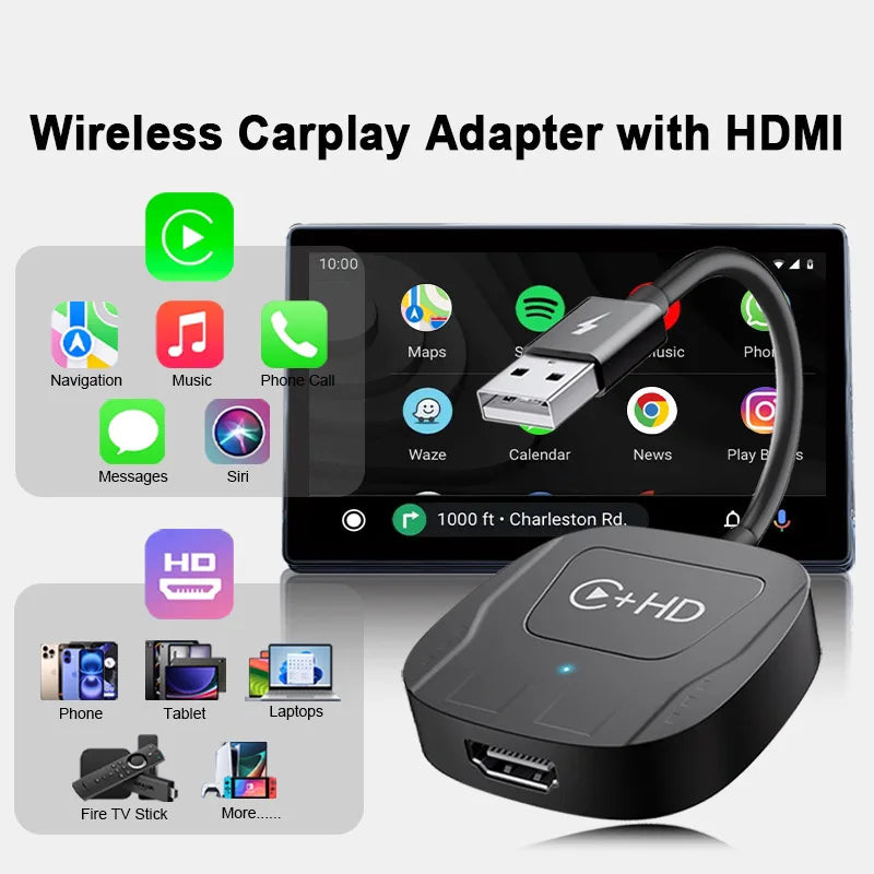 Adaptateur CarPlay Vidéo Sans Fil