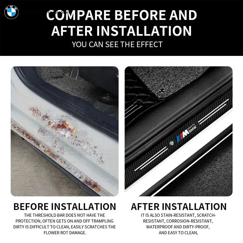 Protection Seuils de Porte Carbone Universelle pour BMW