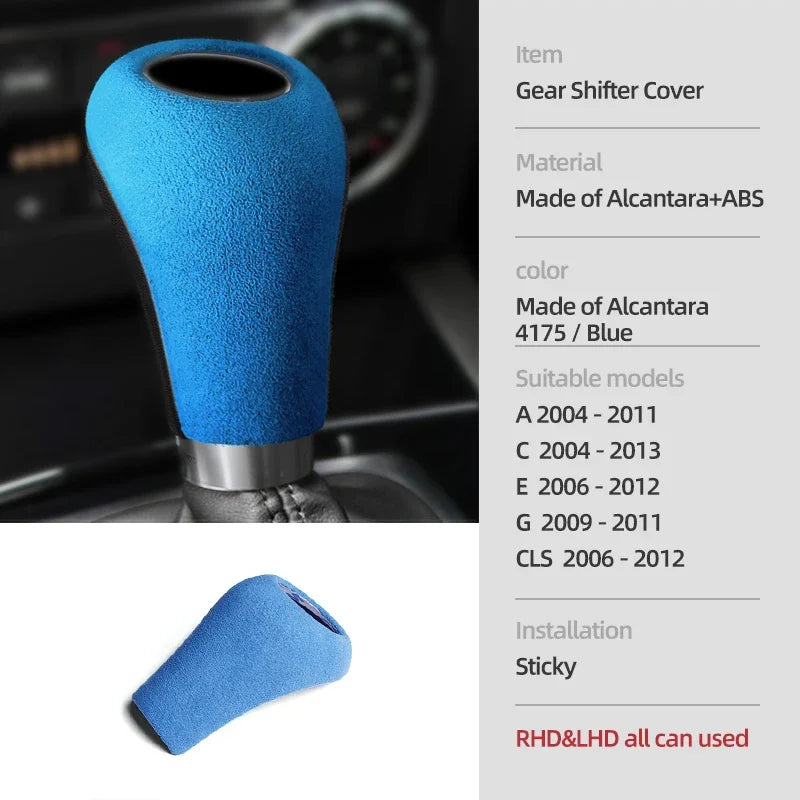 Cache pommeau de levier de vitesse en Alcantara pour Mercedes-Benz