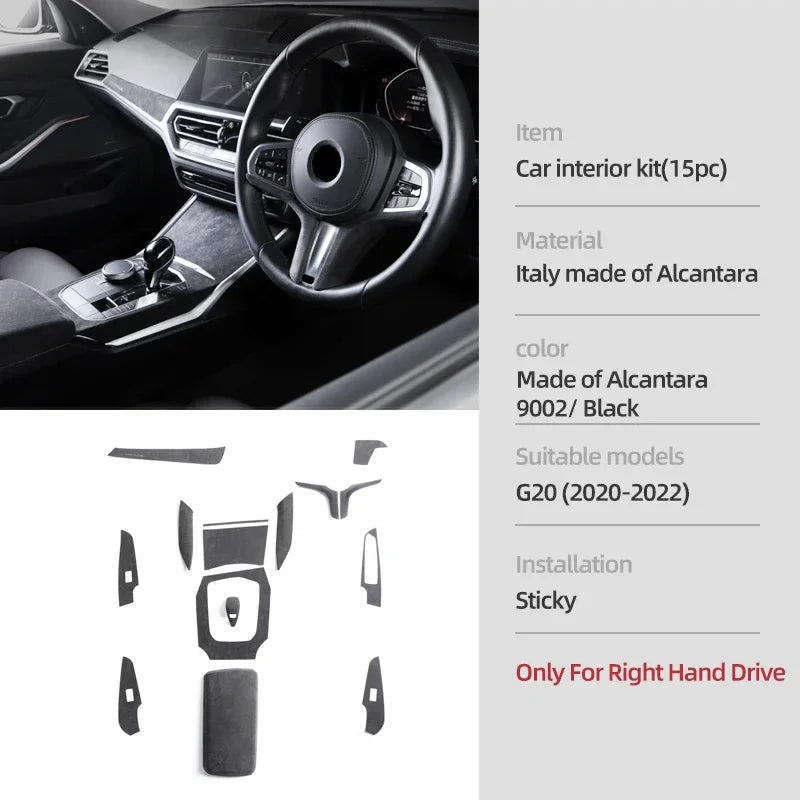 Cache Alcantara BMW G20/G28/G23