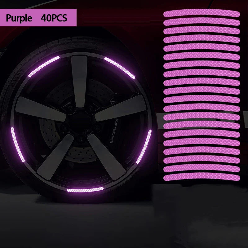 Lot de 40 stickers pour jantes – voiture, moto et vélo