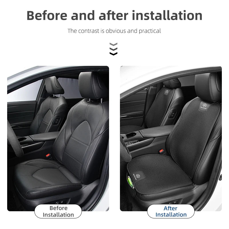 Coussin de siège auto antidérapant en soie glacée pour Mercedes-Benz