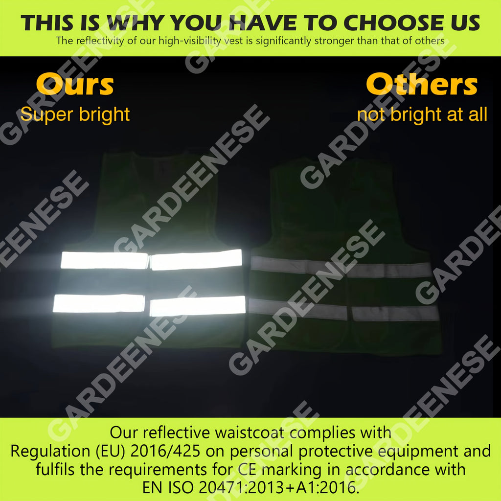 Gilet de sécurité haute visibilité 4pcs jaune