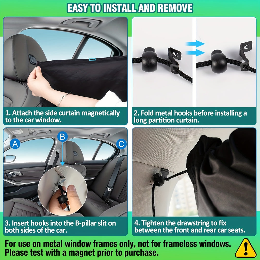 Set de 4 rideaux de voiture