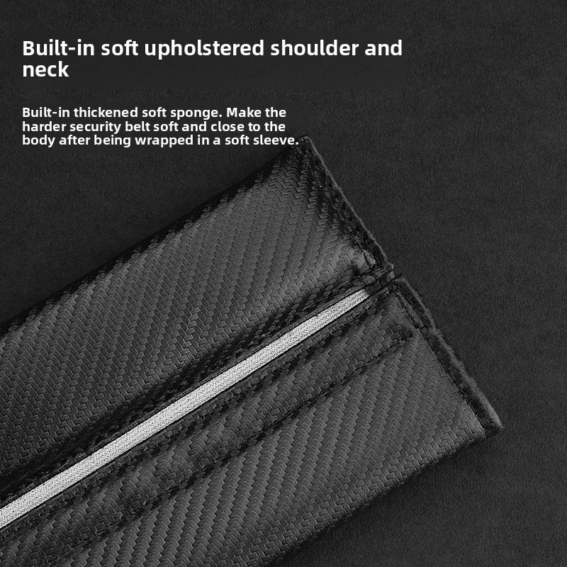 Protecteur de ceinture de sécurité OPEL en simili cuir effet carbone