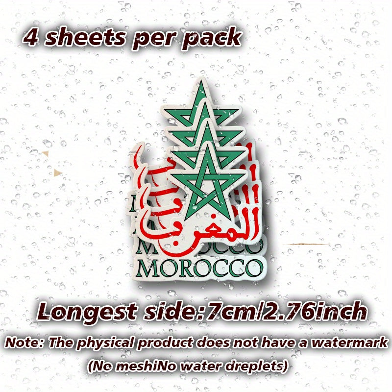 4 Autocollants Vinyle Marocains