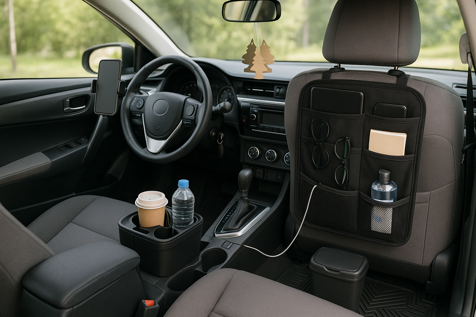 accesoires pour voiture image dedant une voiture