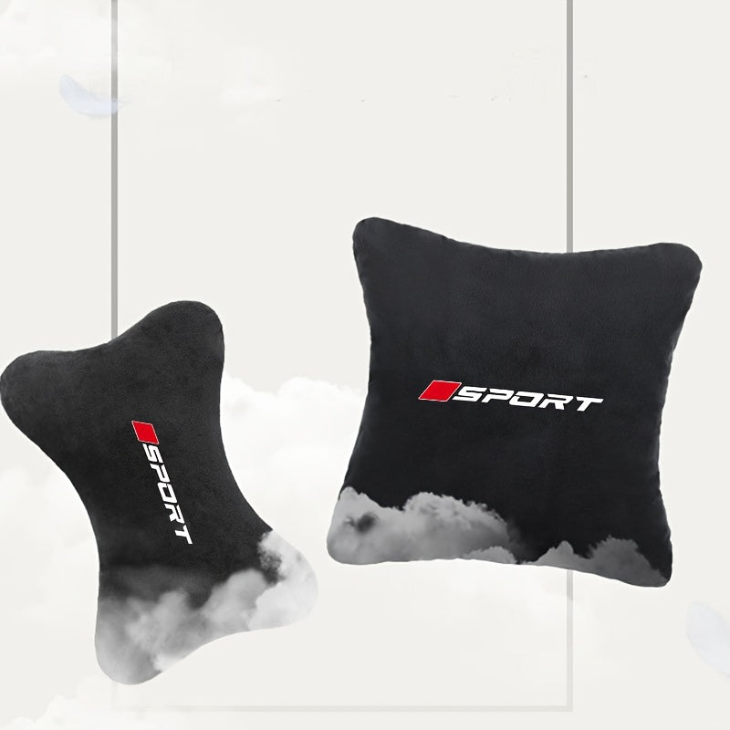 Set 2 pièces appui-tête et coussin lombaire voiture