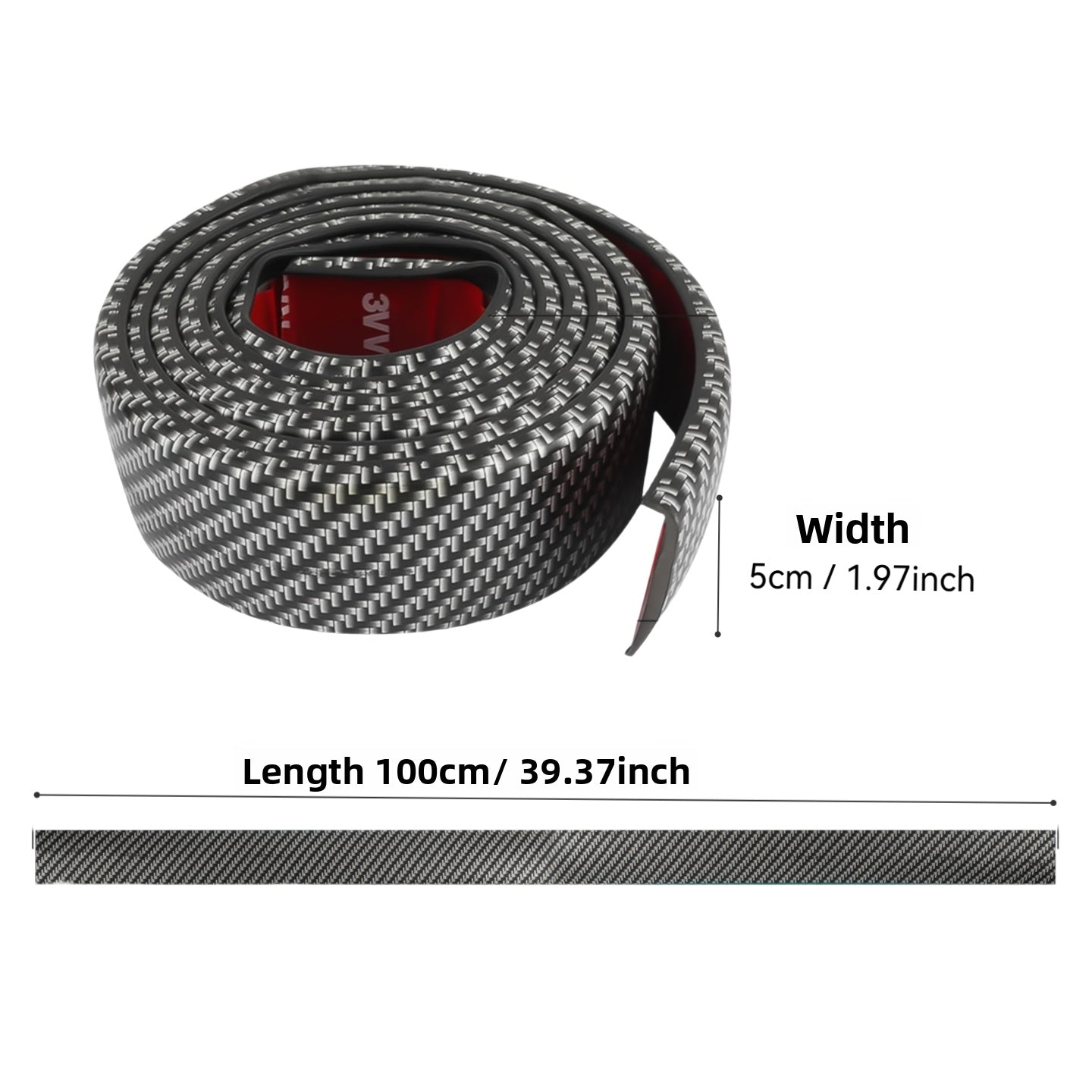 Autocollant Arche de Roue Texture Fibre de Carbone Améliorée