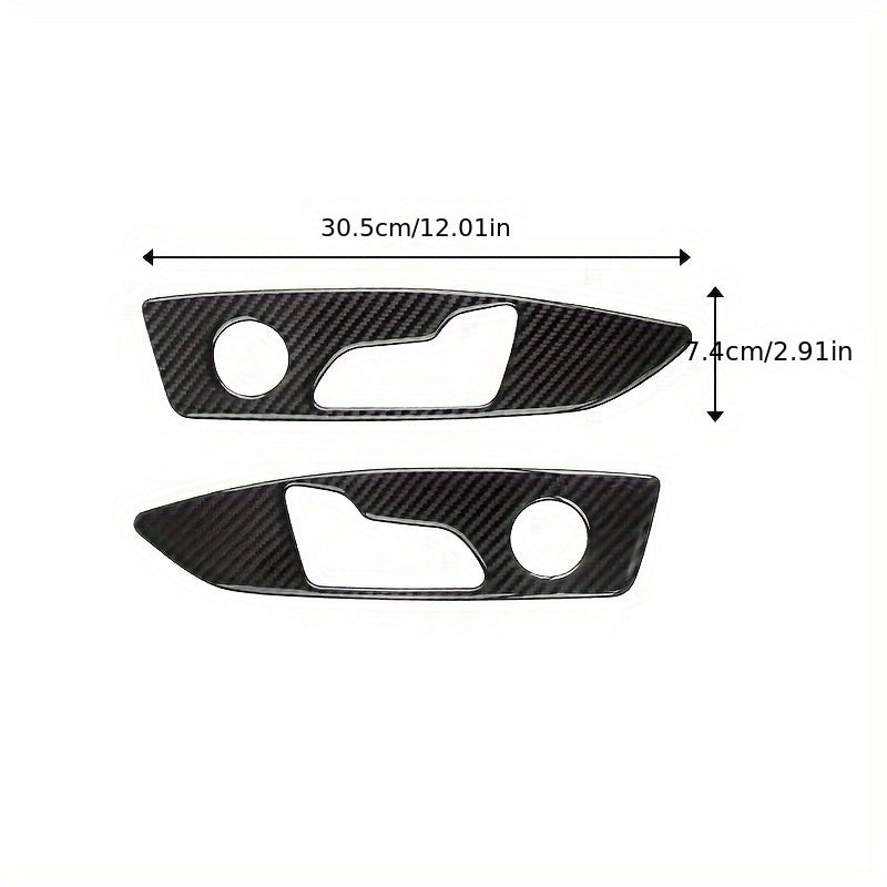 Autocollant cadre de bouton de réglage de siège en fibre de carbone pour Audi Q5