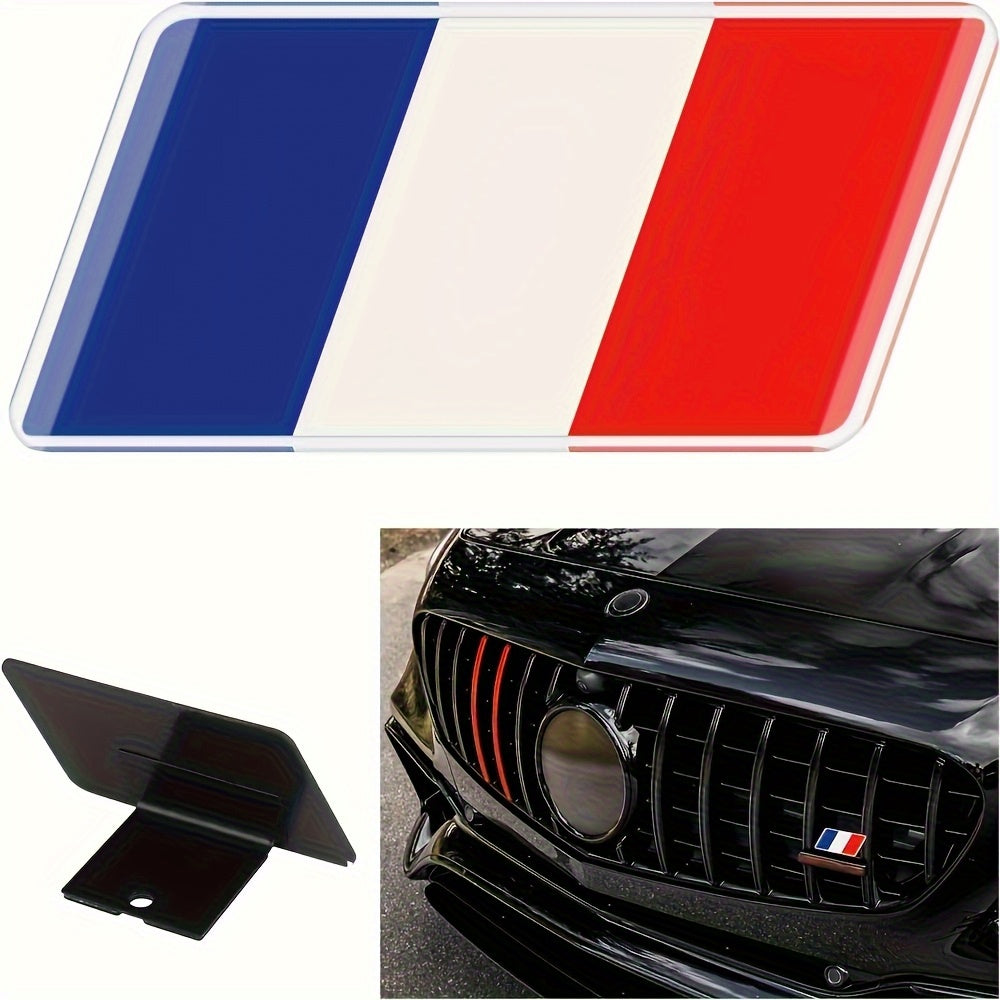 Emblème 3D Drapeau Français pour Voiture